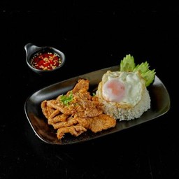 ข้าวหมูกระเทียม