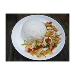 หมึกผัดผงกะหรี่