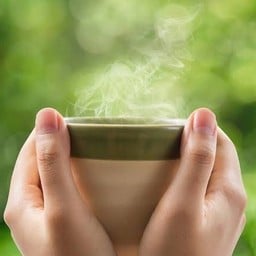 [D4] นมสดชาเขียวร้อน