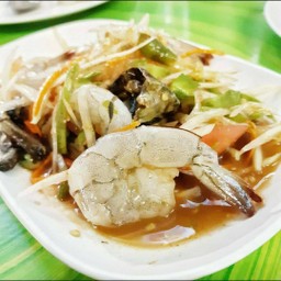 ตำกุ้งสด