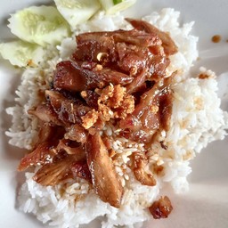 ข้าวหมูย่างกระเทียม