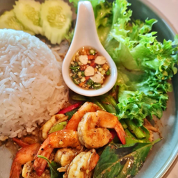 ข้าวราดพริกแกงกุ้ง