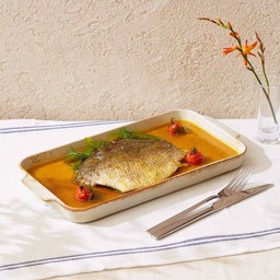 seabass fillet with tumeric sauce