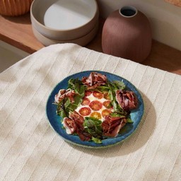 Tomato prosciutto and stracciatella salad