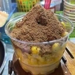 ข้าวโพดคลุกในภูเขาไฟลาวา