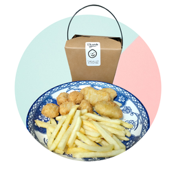 เฟรนช์ฟรายช์+ไก่ป๊อบ+นักเก็ต ไซร์ L