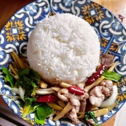 ผัดกระเพราไก่หน่อไม้