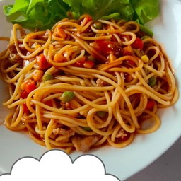 สปาเก็ตตี้ผัดซอสหมู