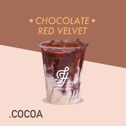 A chocolate red velvet milk