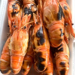 กุ้งเผา 600 บาท  มันเยิ้มๆๆๆ