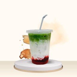 ชาเขียวนมสดสตอเบอรี่