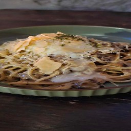 Mushrooms truffle Carbonara With onsen egg
