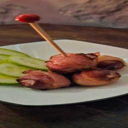 Becon-Wrapped E-san Sausage