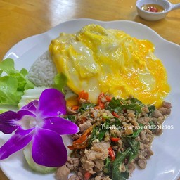 ข้าวไข่ข้น+กะเพราหมูสับ
