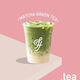 A matcha green tea milk