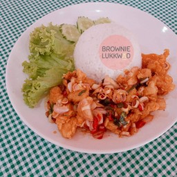 ข้าวกุ้งกรอบลุยสวน
