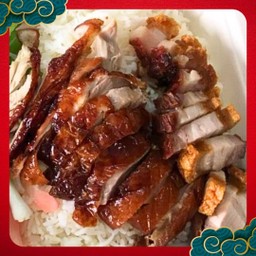 ข้าวเป็ด+หมูกรอบ