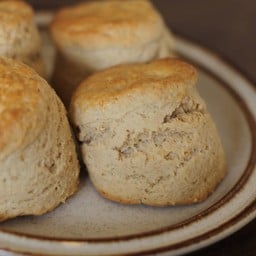 butter scone with homemade jam