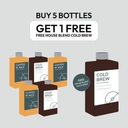 Coffee Bottle Buy 5 Get 1 Free (House Blend Cold Brew)