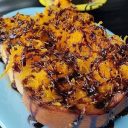 ปังปิ้งนูเทลล่า+ฝอยทอง