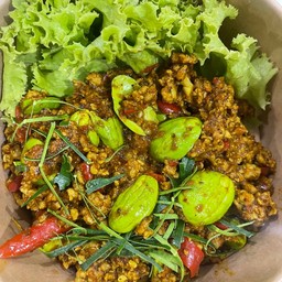 ผัดหมูสับพริกแกงใต้สะตอ ขายดีมาก