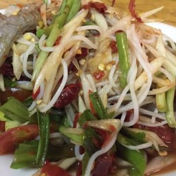 ตำซั่วปูปลาร้ากุ้งสด