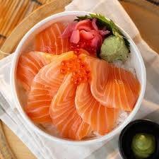 ข้าวหน้าแซลมอน+ไข่แซลมอน