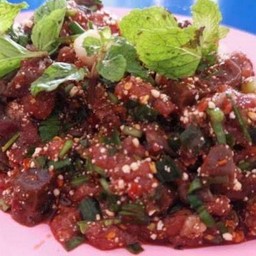 ก้อยเนื้อดิบไม่ขม