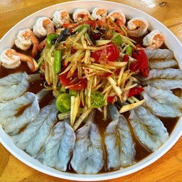 ตำถาดกุ้ง2สีปลาร้า