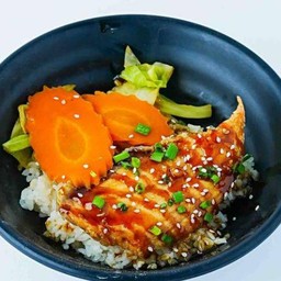 ข้าวหน้าปลาแซลมอนเทอริยากิ