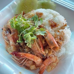 ข้าวราดทอดกระเทียม