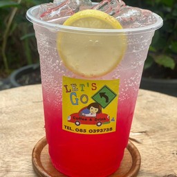 น้ำแดงมะนาวสดโซดา 16 Oz