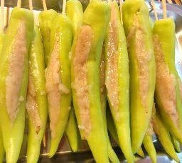 พริกอ่อนยักไส้หมูเด้ง