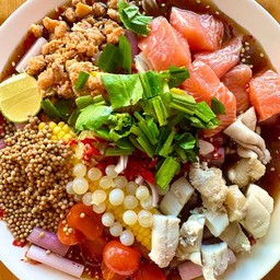 ยำรวมไข่+แซลม่อน