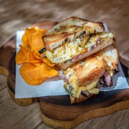 Truffled Mushroom Grilled Cheese Steak Sandwich