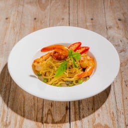 สปาเก็ตตี้แกงเขียวหวานกุ้ง
