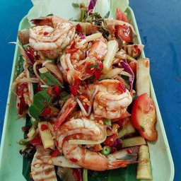 ตำป่าปลาร้ากุ้งลวก