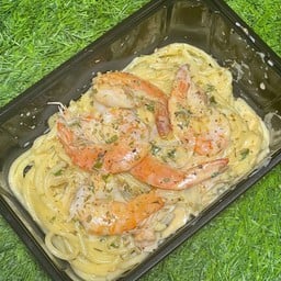 สปาเก็ตตี้คาโบนาร่ากุ้ง