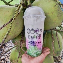 โคโค่ คาเฟ่(Mr.coco)มะพร้าวปั่นนมสด ชา กาแฟ สี่แยกดงประโดก สมอแข