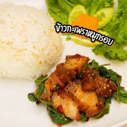 ข้าวกระเพราหมูกรอบ