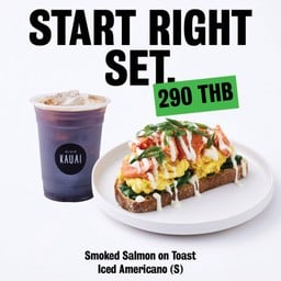 START RIGHT SET. [Smoked Salmon on Toast + Iced Americano (S)]