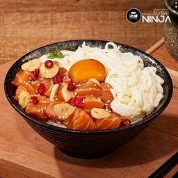 ข้าวหน้าแซลมอนเต๋าดองไข่ดอง