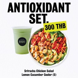 ANTIOXIDANT SET. [Sriracha Chicken Salad + Lemon Cucumber Cooler (S)]