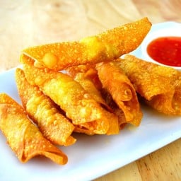 เกี๊ยวห่อกุ้ง+หมูทอด