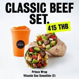CLASSIC BEEF SET. [Prince Wrap + Vitamin See Smoothie (S)]