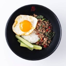 ข้าวกะเพราเนื้อบด