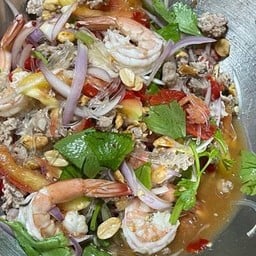 ยำวุ้นเส้นโบราณกุ้งสุก