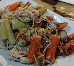 ตำซั่วหน่อไม้ทะเล (ปูปลาร้า)