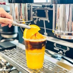 Orange coffee frappe