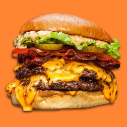 Double Pork Double Cheese Bacon Burger